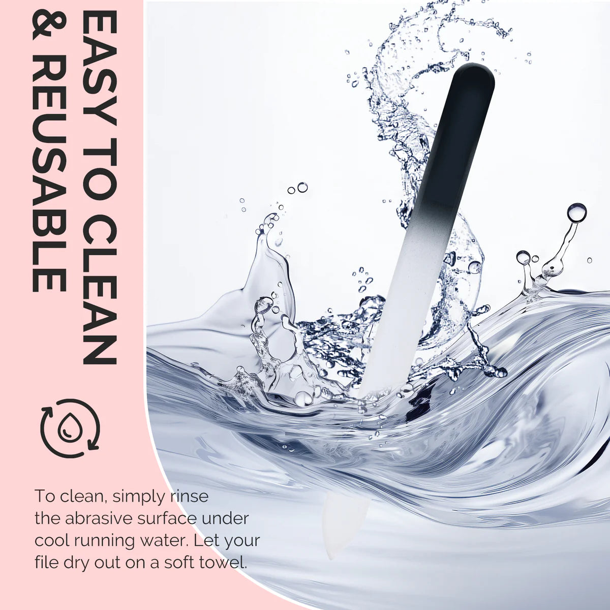 MelodySusie - 4Pcs Double Sided 360 Grit Glass Nail File Set - Manicure & Pedicure Tools at Beyond Polish