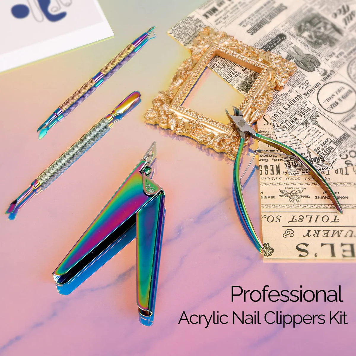 MelodySusie - Acrylic Nail Clippers 4 In 1 Kit - Rainbow - Manicure & Pedicure Tools at Beyond Polish