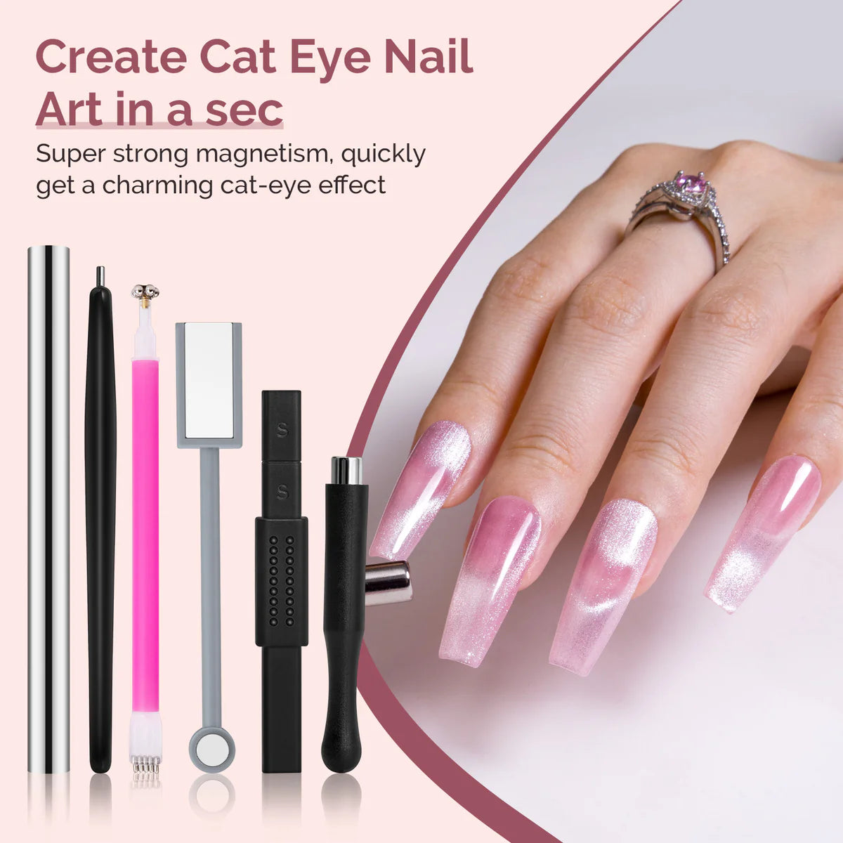 MelodySusie - Cat Eye Gel Nail Polish Magnets Set 12 Pcs - Manicure & Pedicure Tools at Beyond Polish