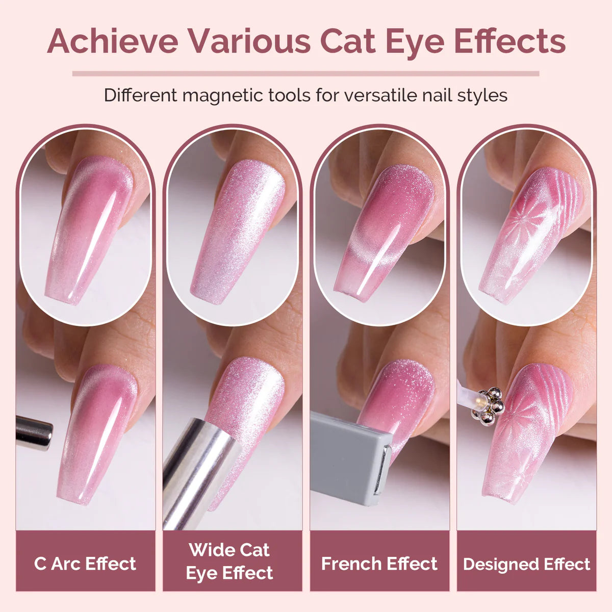 MelodySusie - Cat Eye Gel Nail Polish Magnets Set 12 Pcs - Manicure & Pedicure Tools at Beyond Polish