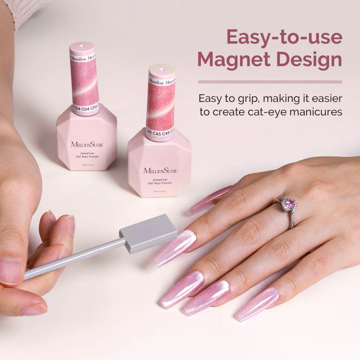 MelodySusie - Cat Eye Gel Nail Polish Magnets Set 12 Pcs - Manicure & Pedicure Tools at Beyond Polish