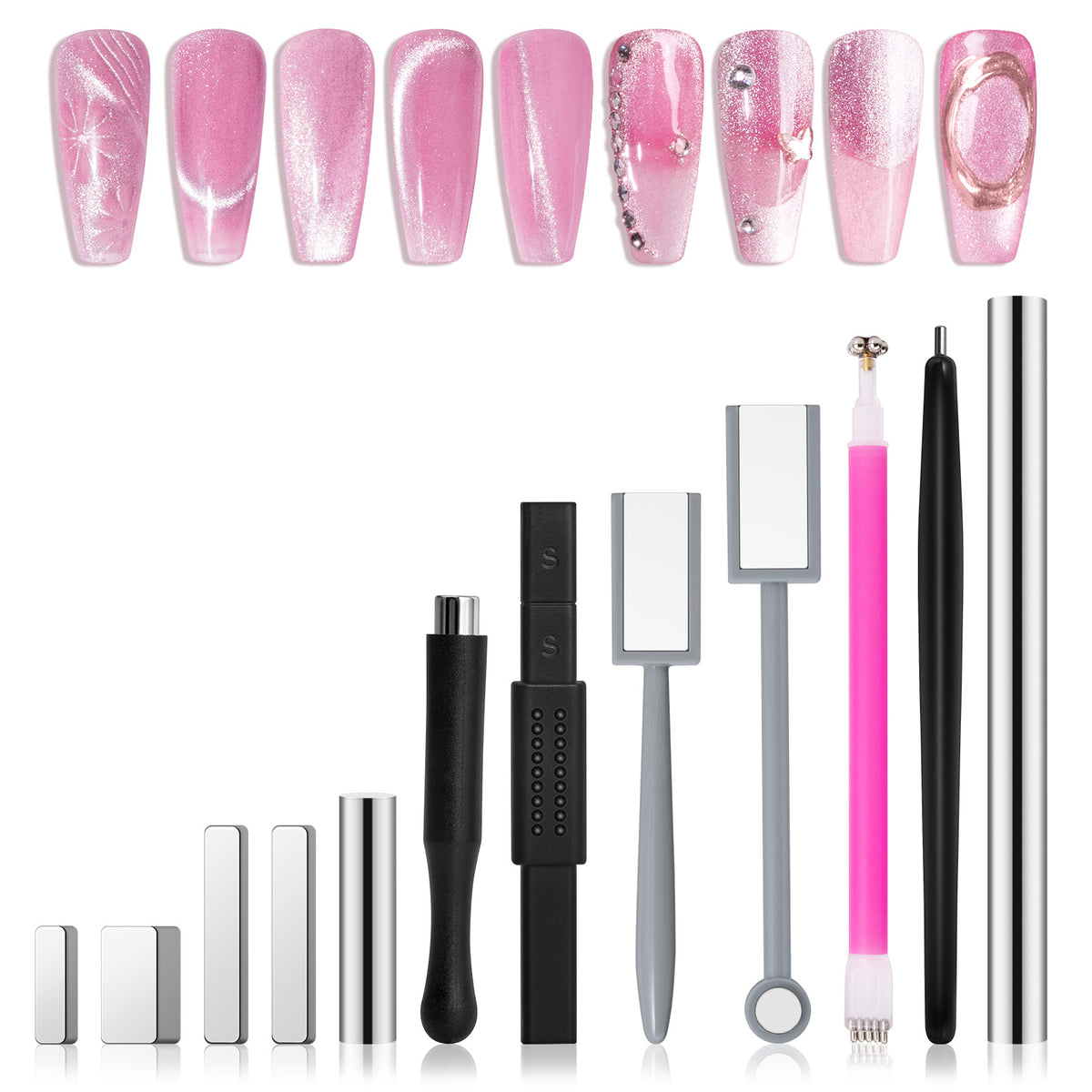 MelodySusie - Cat Eye Gel Nail Polish Magnets Set 12 Pcs - Manicure & Pedicure Tools at Beyond Polish