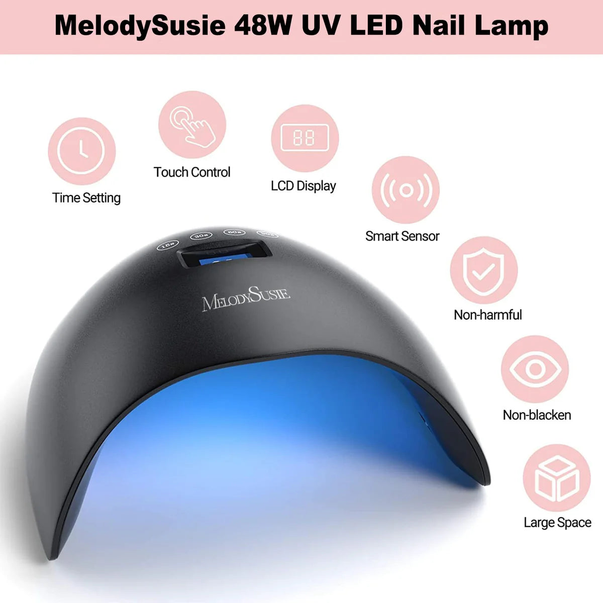 MelodySusie - Eos 3 (P-Plus24T) Led/Uv Nail Lamp - Black - Manicure & Pedicure Tools at Beyond Polish