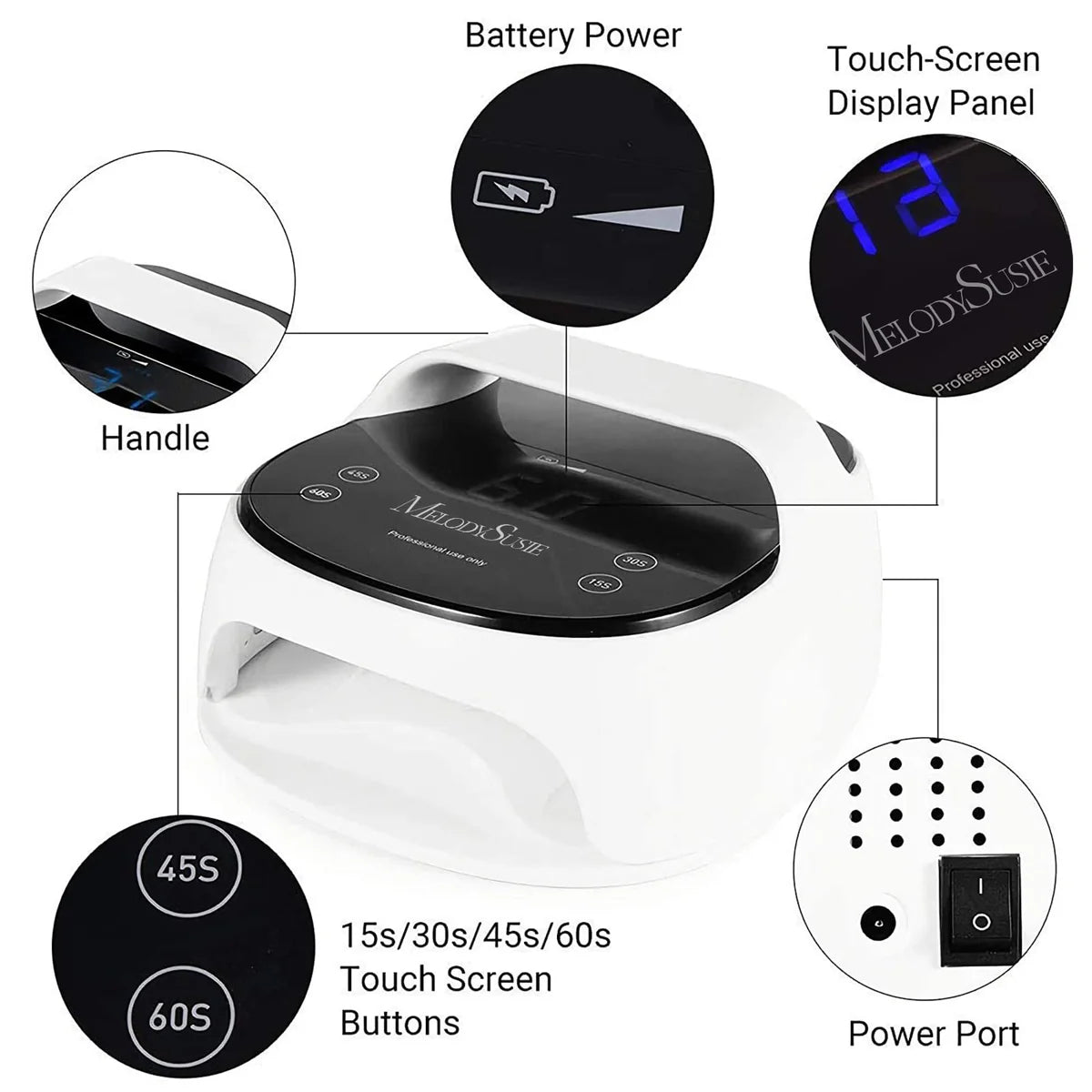 MelodySusie - Eos 5 (Spro27I/Spro24Tr) Rechargeable Led/Uv Nail Lamp - Manicure & Pedicure Tools at Beyond Polish