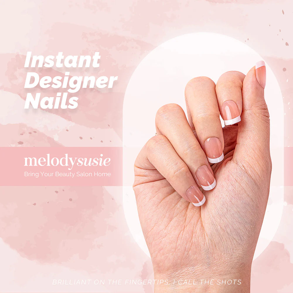 MelodySusie - French Pudding Acrylic Press On Nails Kits - Nail Extensions at Beyond Polish