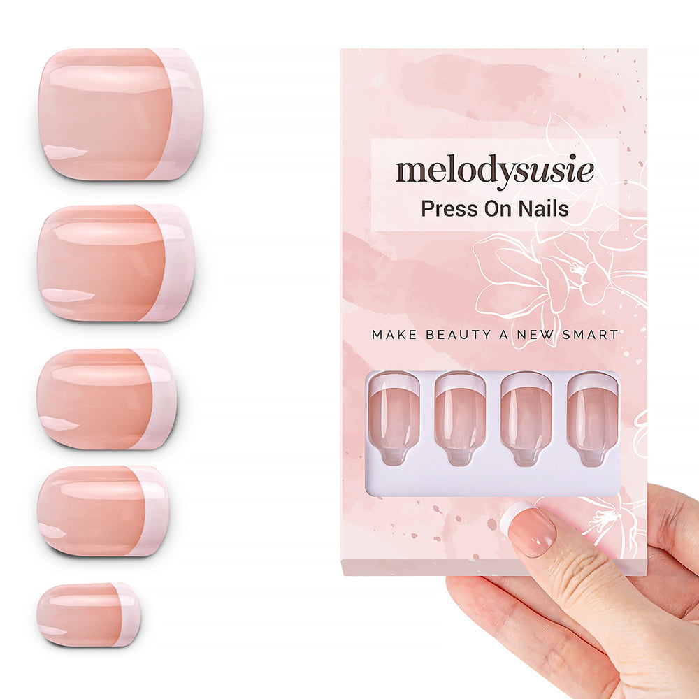 MelodySusie - French Pudding Acrylic Press On Nails Kits - Nail Extensions at Beyond Polish