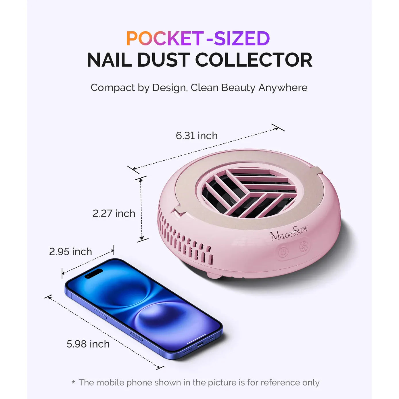 MelodySusie - HProA Nail Dust Collector - Pink - Manicure & Pedicure Tools at Beyond Polish