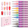 MelodySusie - Nail Art Pens Set 12 Colors - 0.5Mm
