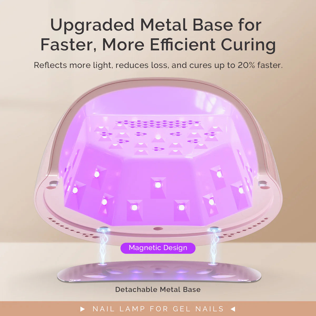 MelodySusie - New Upgraded P-Plus30Gt Rechargeable Cordless Uv/Led Nail Lamp - Pink - Manicure & Pedicure Tools at Beyond Polish
