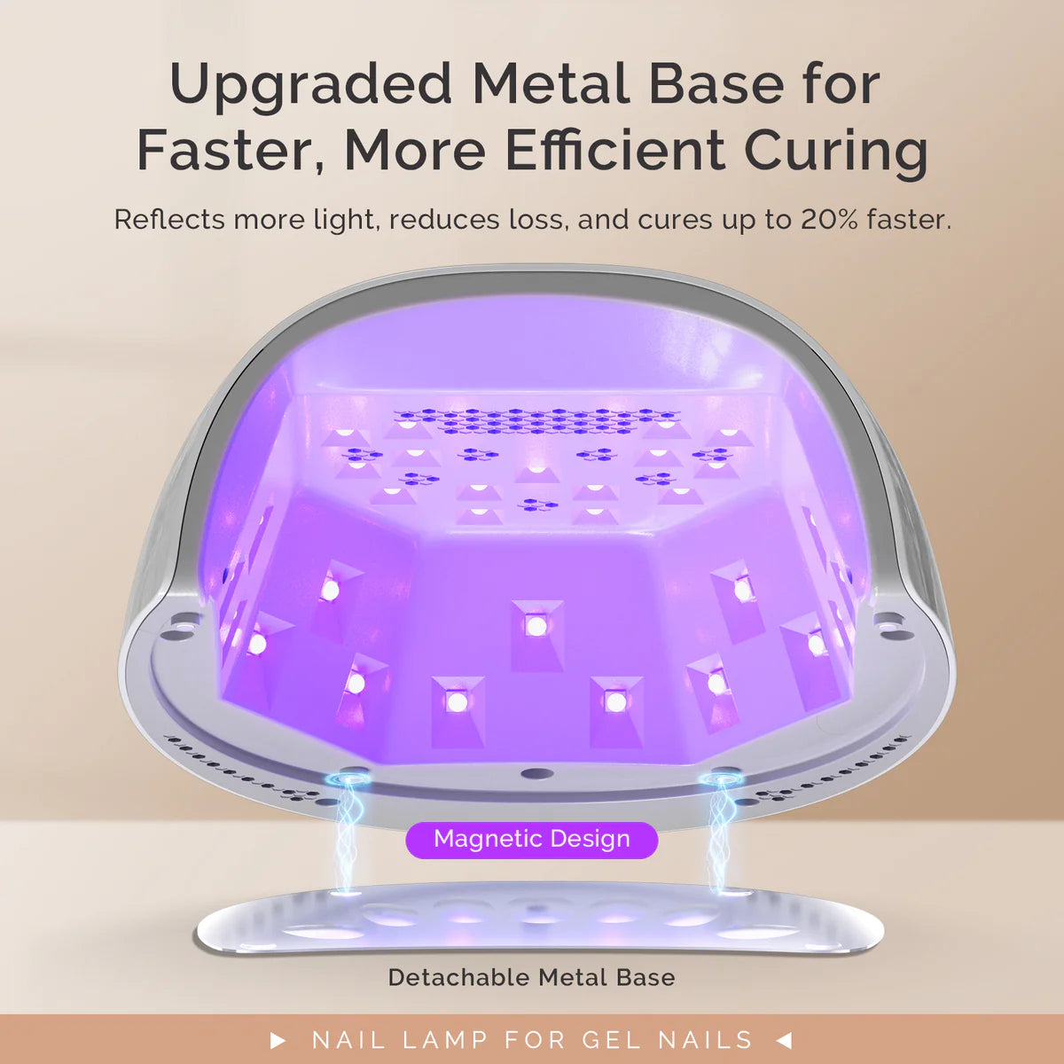 MelodySusie - New Upgraded P-Plus30Gt Rechargeable Cordless Uv/Led Nail Lamp - Silver - Manicure & Pedicure Tools at Beyond Polish