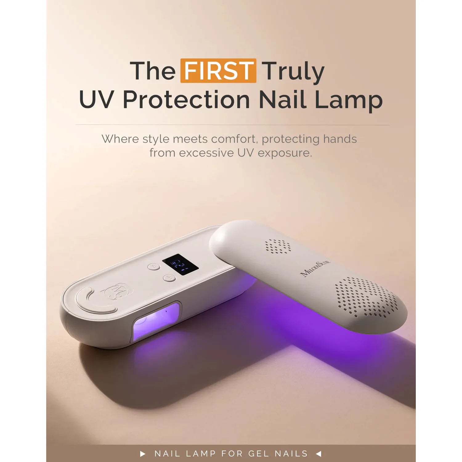 MelodySusie - P-Plus20F Innovative UV Protection Rechargeable UV/LED Nail Lamp - White - Manicure & Pedicure Tools at Beyond Polish