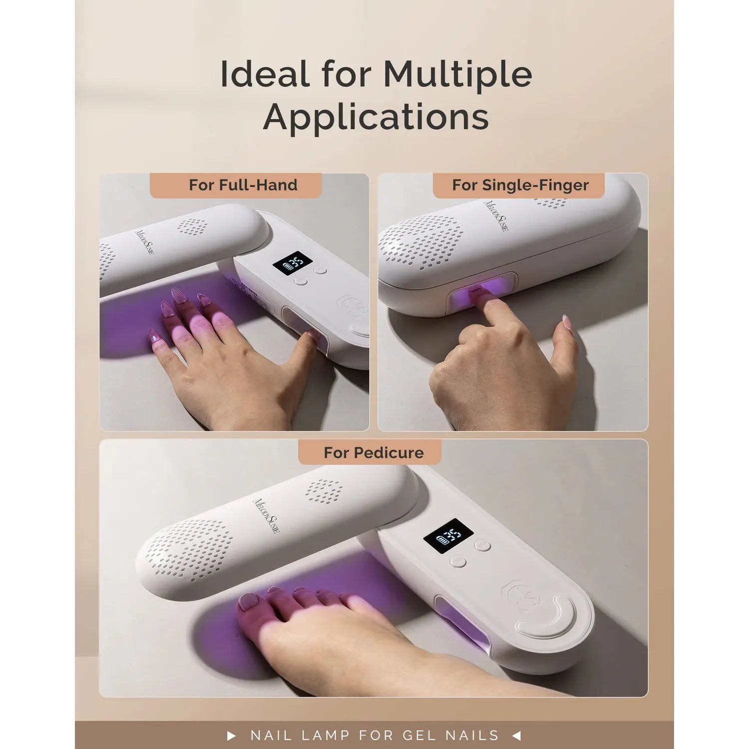 MelodySusie - P-Plus20F Innovative UV Protection Rechargeable UV/LED Nail Lamp - White - Manicure & Pedicure Tools at Beyond Polish