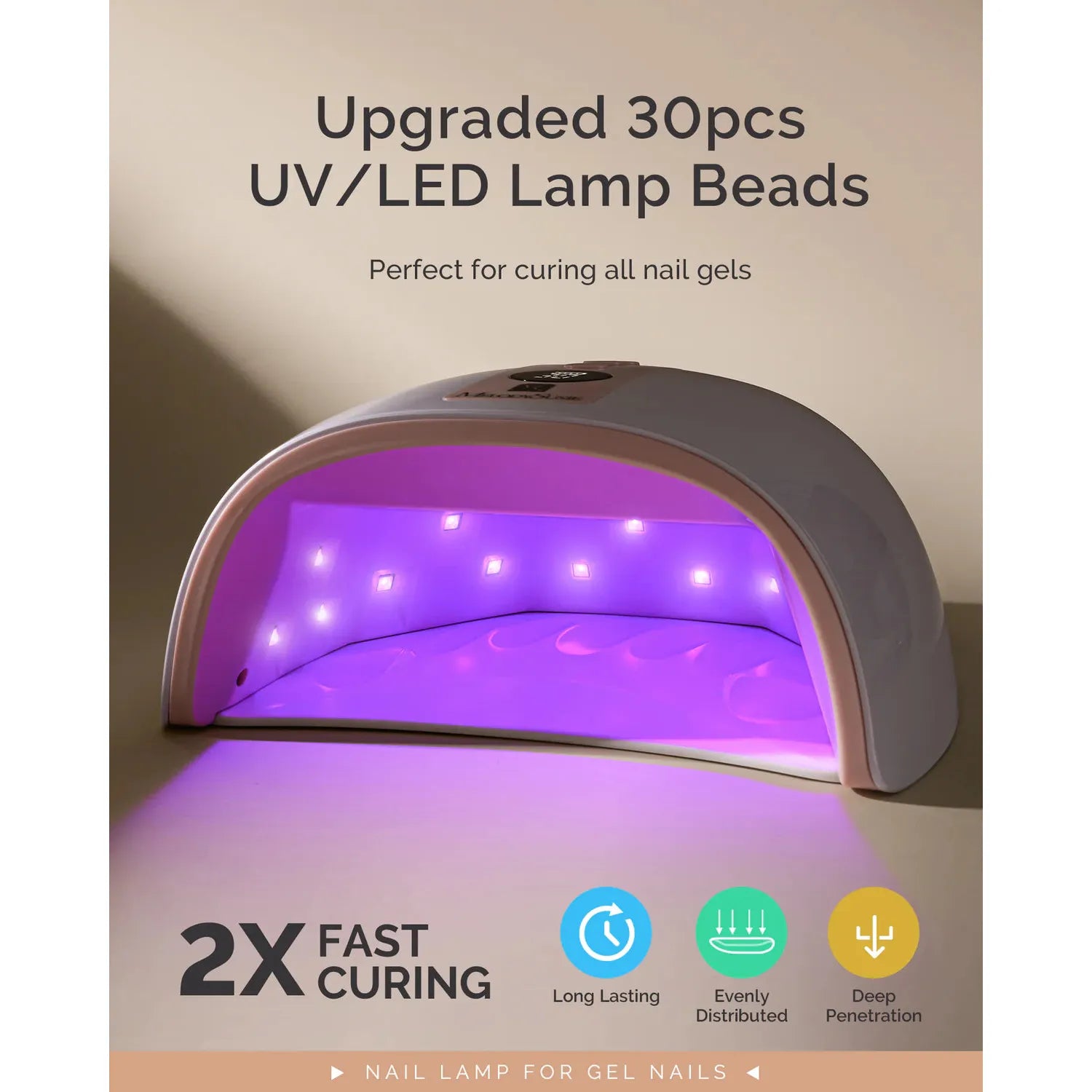 MelodySusie - P-Plus30G Rechargeable Cordless UV/LED Nail Lamp - Pink - Manicure & Pedicure Tools at Beyond Polish