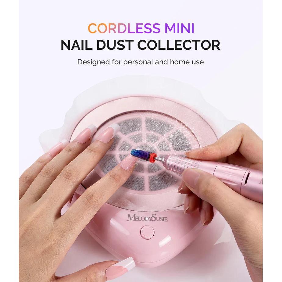 MelodySusie - PProR Cordless & Rechargeable Nail Dust Collector - Pink - Manicure & Pedicure Tools at Beyond Polish