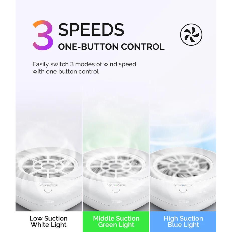 MelodySusie - PProR Cordless & Rechargeable Nail Dust Collector - White - Manicure & Pedicure Tools at Beyond Polish