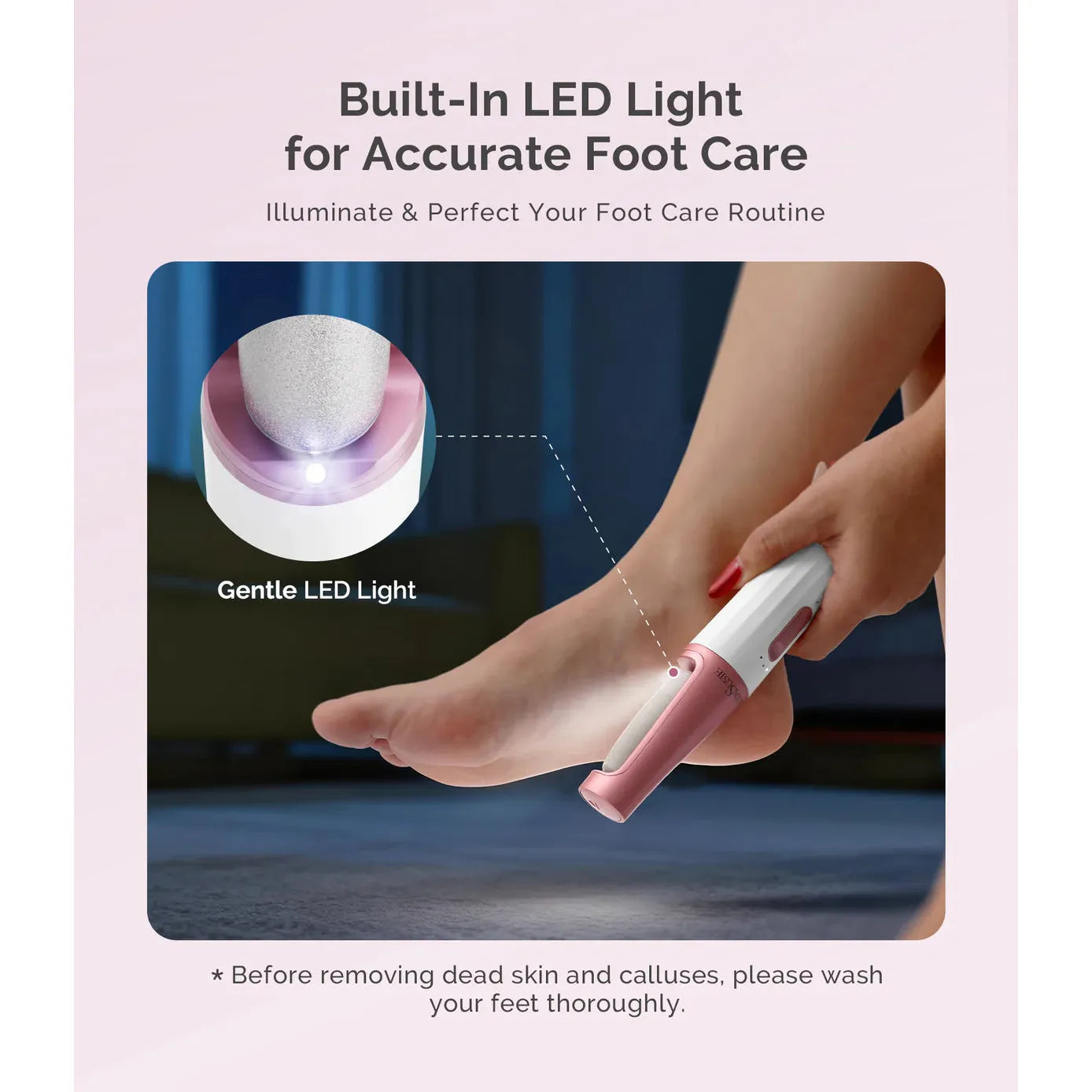 MelodySusie - Pc800G Rechargeable Feet Callus Remover - White Rose - Manicure & Pedicure Tools at Beyond Polish