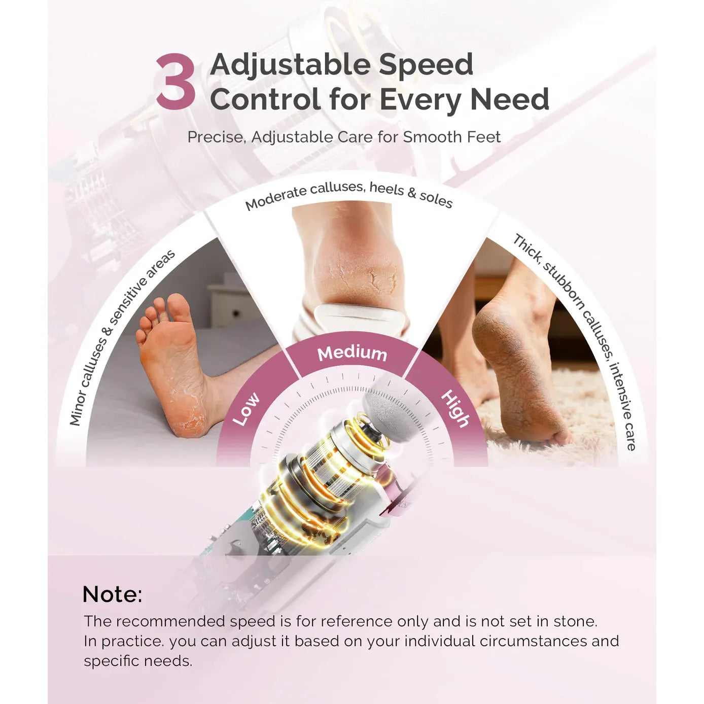 MelodySusie - Pc800G Rechargeable Feet Callus Remover - White Rose - Manicure & Pedicure Tools at Beyond Polish