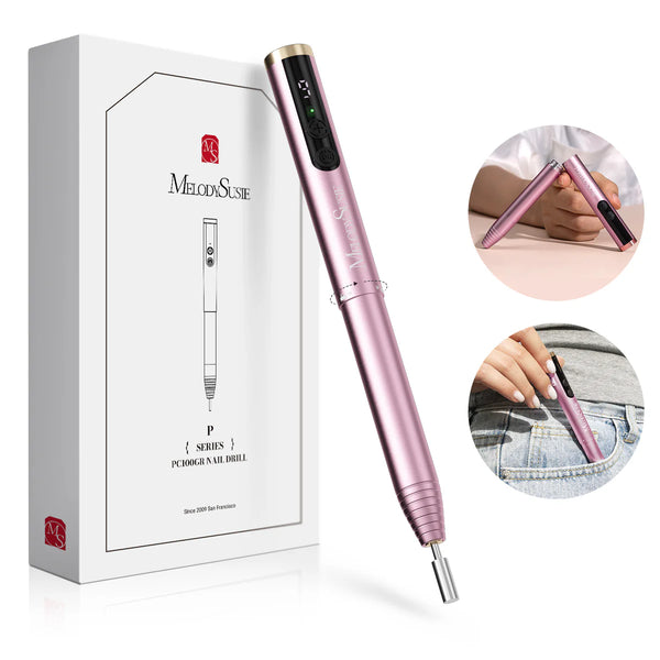 MelodySusie - PocketNail PC100GR/PC100G Innovative Pen-Shaped Portable Nail Drill 20,000RPM - Pleasing Pink - Manicure & Pedicure Tools at Beyond Polish