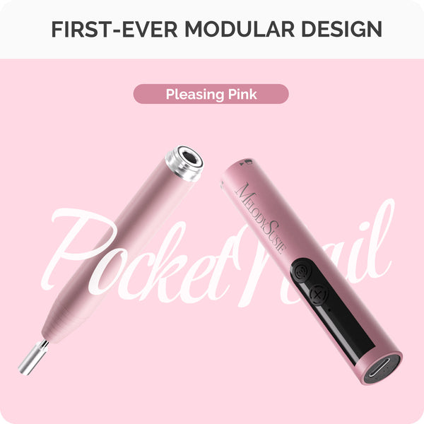 MelodySusie - PocketNail PC100GR/PC100G Innovative Pen-Shaped Portable Nail Drill 20,000RPM - Pleasing Pink - Manicure & Pedicure Tools at Beyond Polish