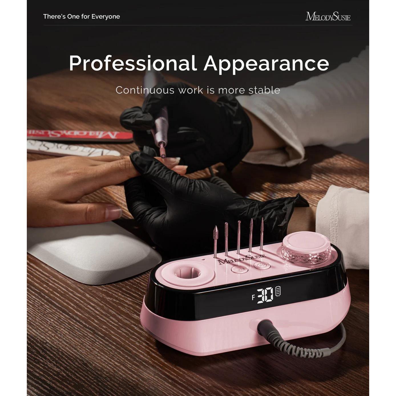 MelodySusie - SC320A Desktop Multifunctional Rechargeable Nail Drill 30,000RPM - Pink - Manicure & Pedicure Tools at Beyond Polish