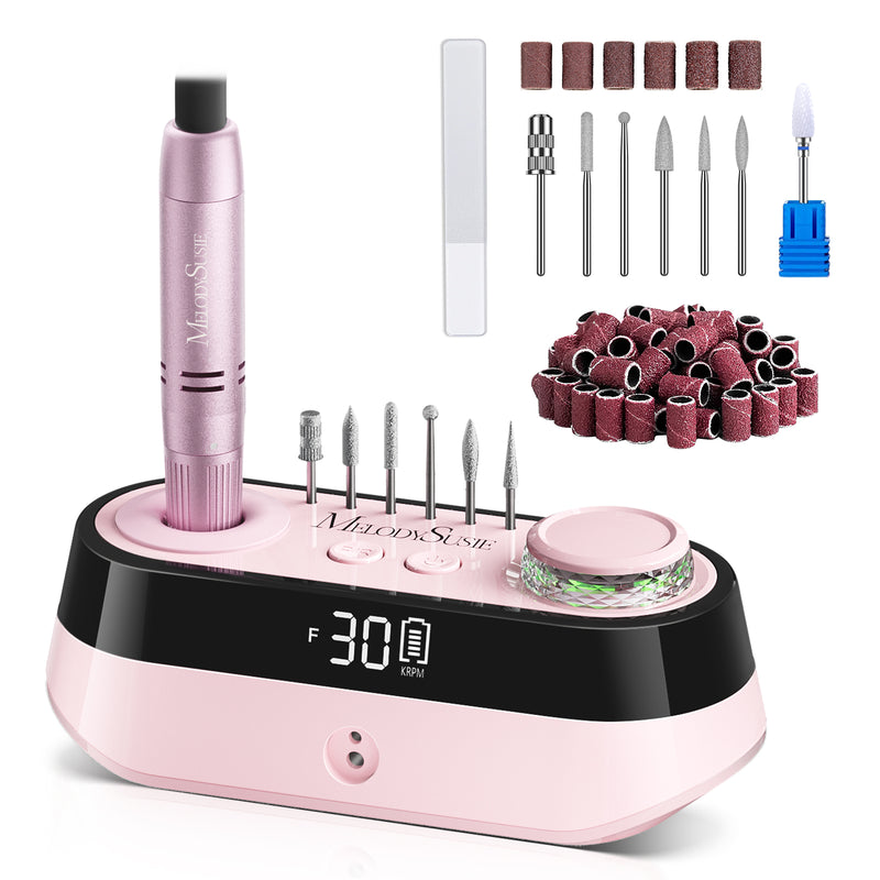 MelodySusie - SC320A Desktop Multifunctional Rechargeable Nail Drill 30,000RPM - Pink - Manicure & Pedicure Tools at Beyond Polish