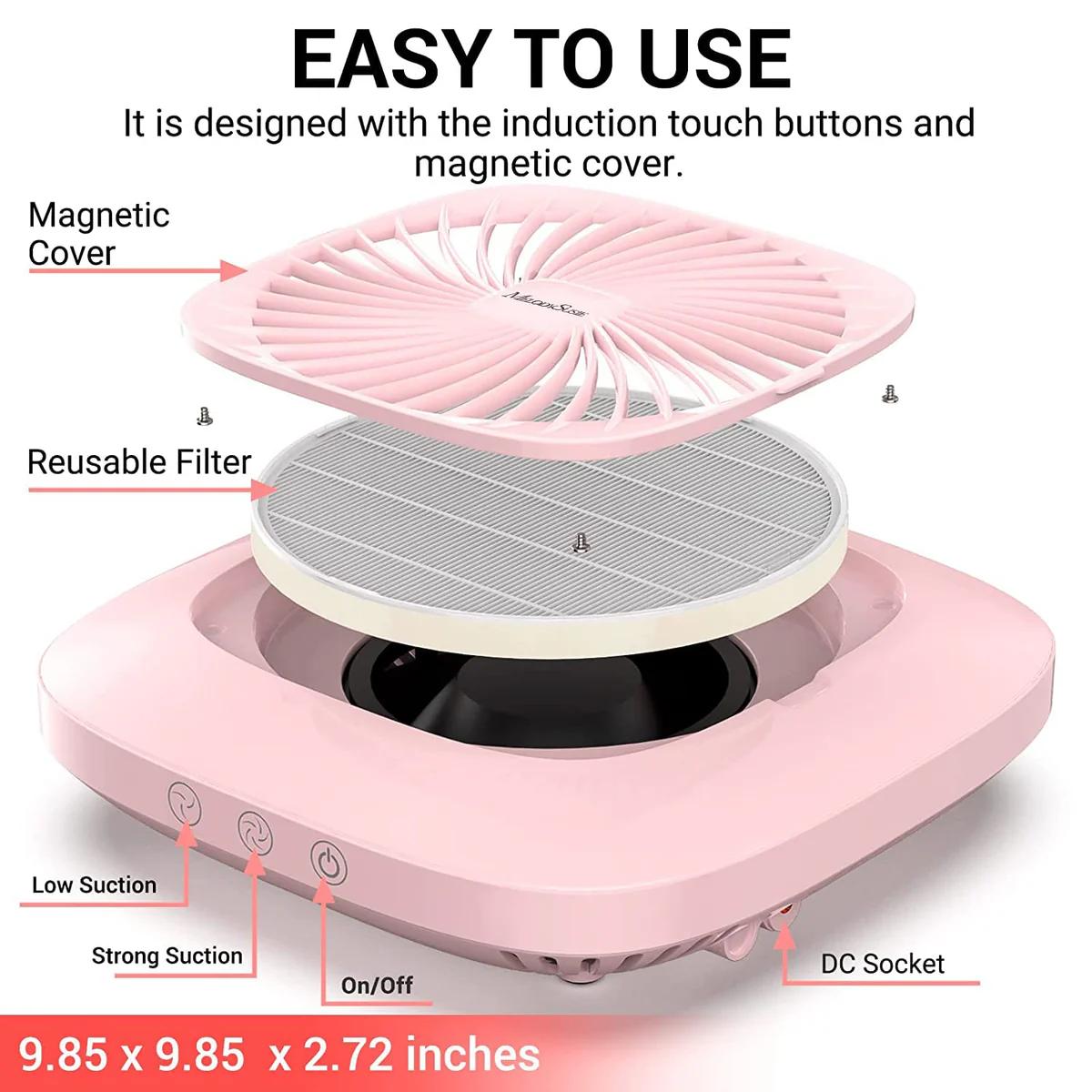 MelodySusie - SPro Nail Dust Collector - Pink - Manicure & Pedicure Tools at Beyond Polish