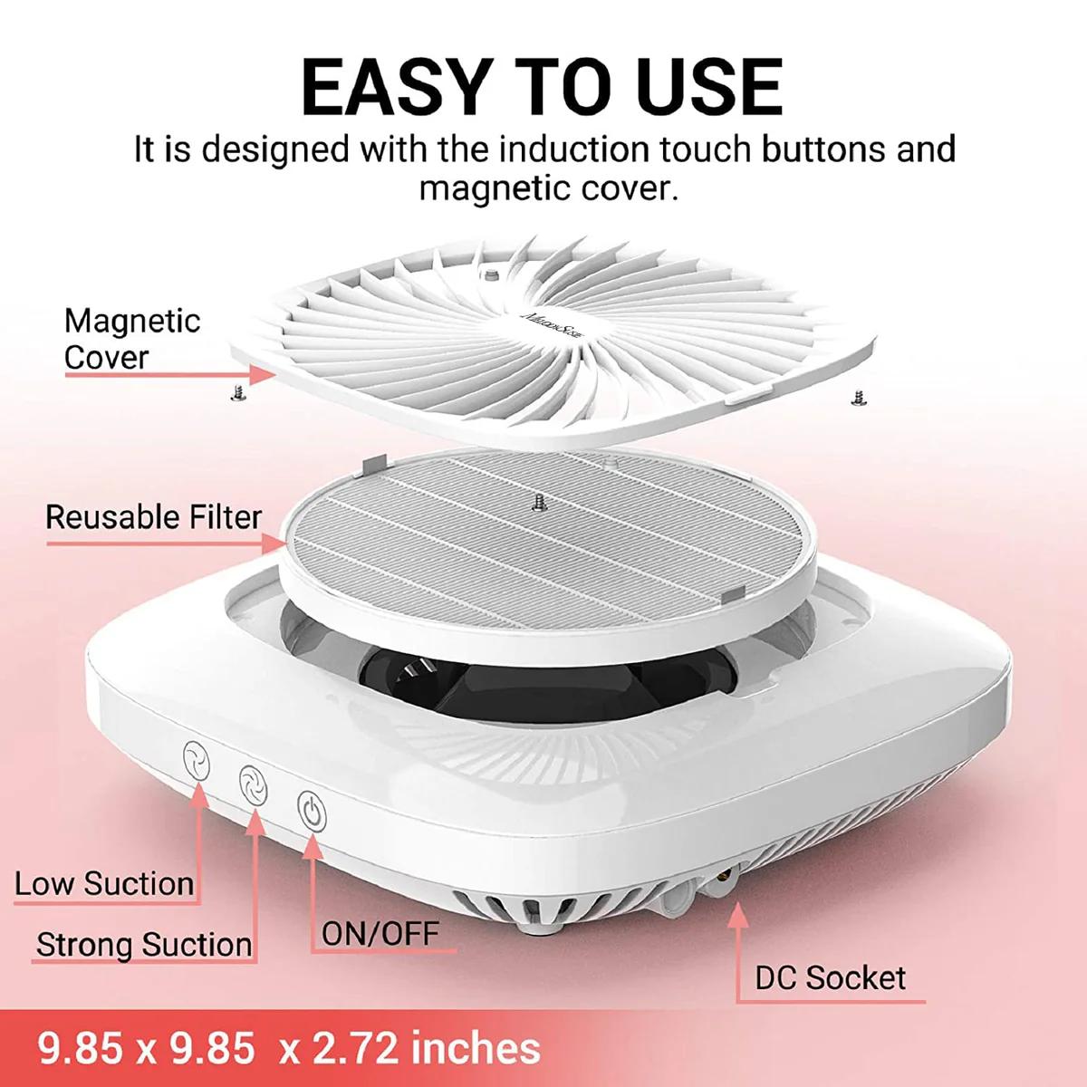 MelodySusie - SPro Nail Dust Collector - White - Manicure & Pedicure Tools at Beyond Polish