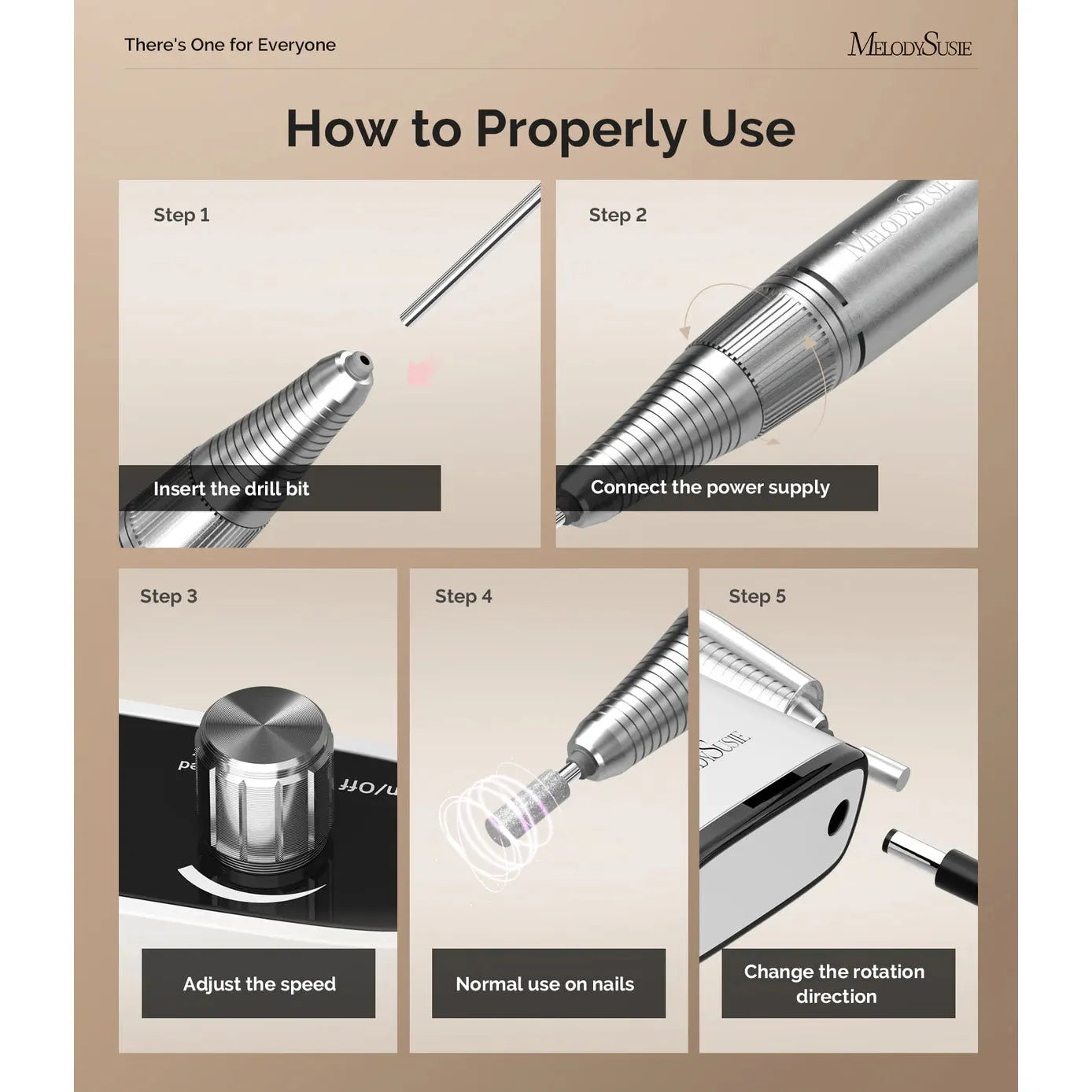 MelodySusie - Scamander (Sc320H) Rechargeable Nail Drill 30,000Rpm - Black - Manicure & Pedicure Tools at Beyond Polish
