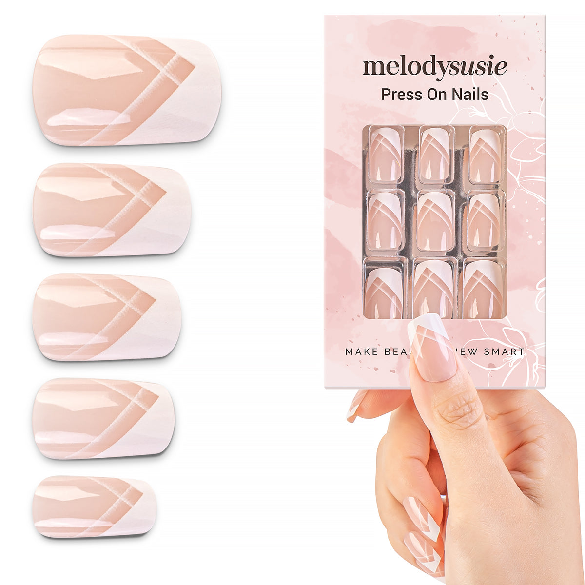 MelodySusie - Wedding Dress Acrylic Press On Nails Kits - Nail Extensions at Beyond Polish
