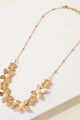 Metal Flowers Pearl Necklace - Necklaces at Beyond Polish