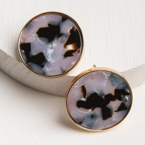 Mia Circle Resin Earrings