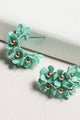 Mint Floral Huggie Hoops - Earrings at Beyond Polish