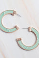 Modern Mint Hoop Earrings - Earrings at Beyond Polish