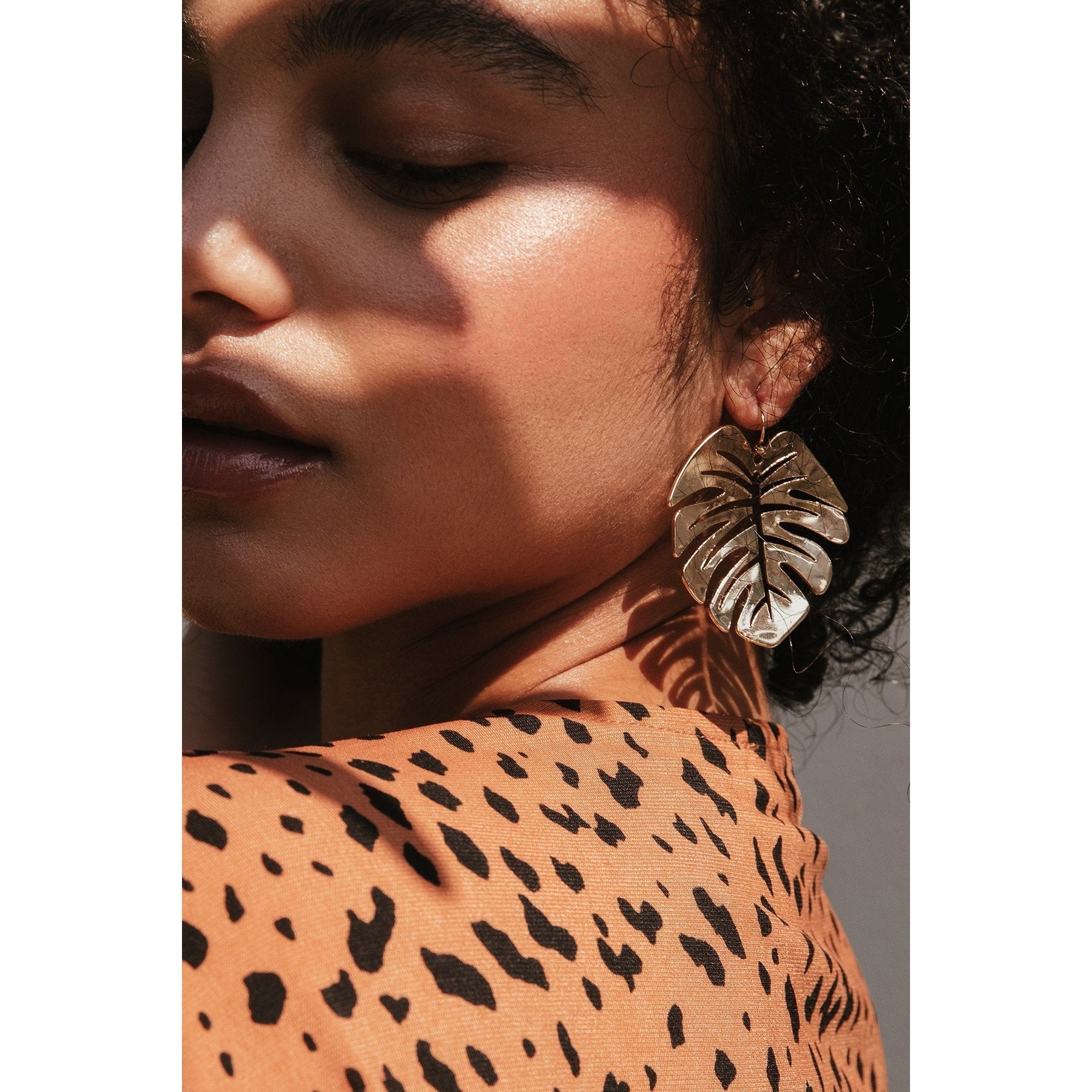 Monstera Leaf Earrigs - Earrings at Beyond Polish
