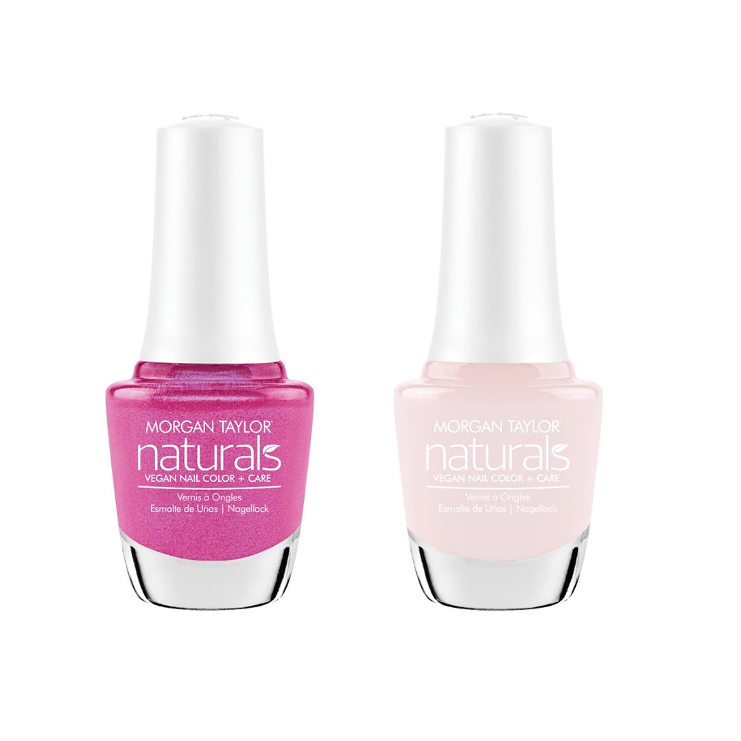 Morgan Taylor - Naturals Combo - Permanent Pink & Pure & Simple - Nail Lacquer at Beyond Polish
