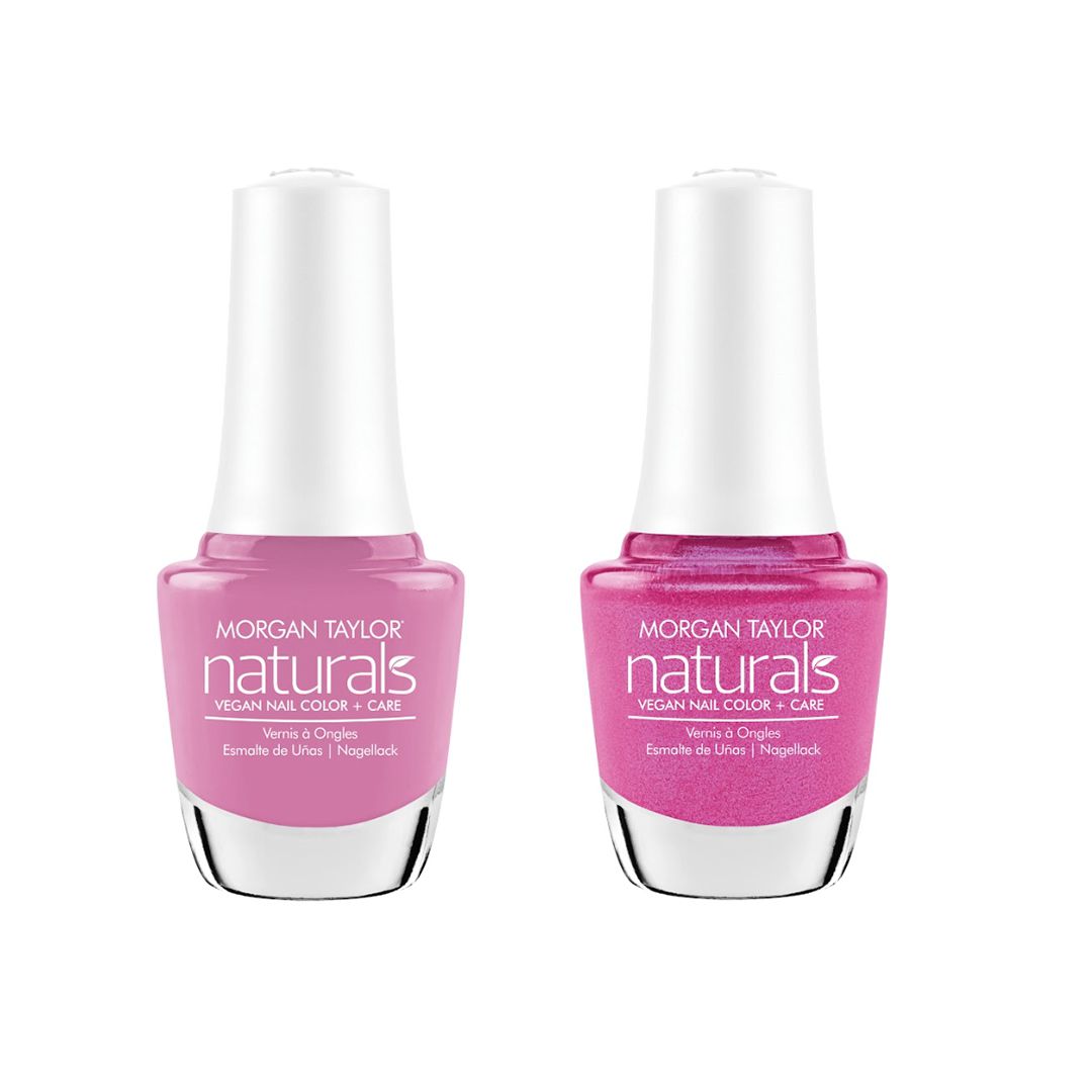 Morgan Taylor - Naturals Combo - Pure Bliss & Permanent Pink - Nail Lacquer at Beyond Polish