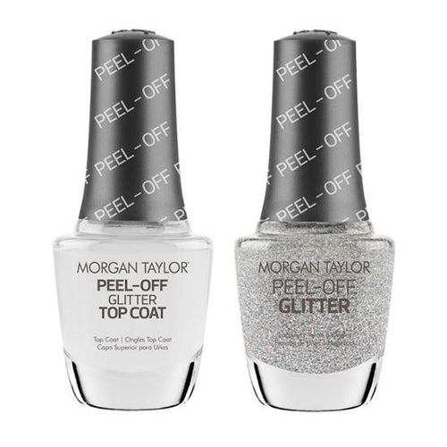 Morgan Taylor Peel-Off Glitter & Top Coat Combo - Fame Game