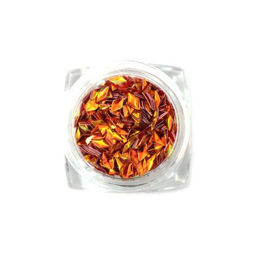 Nail Art Design - Diamond Gems Orange