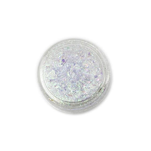 Nail Art Design - Glitter Flakes Iridescent Blue
