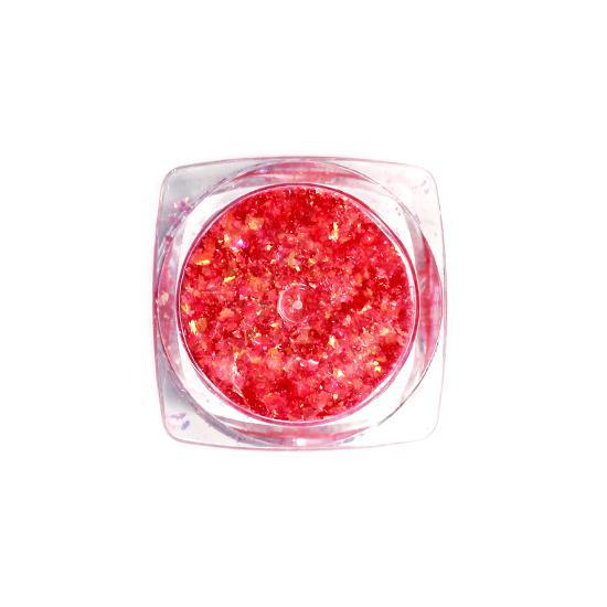 Nail Art Design - Glitter Flakes Red - Nail Art at Beyond Polish