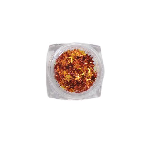 Nail Art Design - Star Gems Orange - Nail Art at Beyond Polish