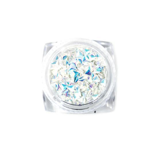 Nail Art Design - Triangle Gems Iridescent - Nail Art at Beyond Polish
