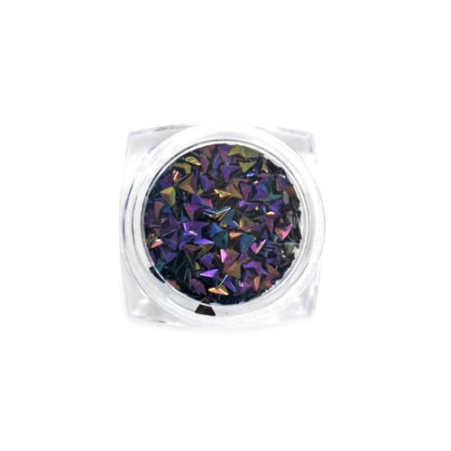 Nail Art Design - Triangle Gems Purple