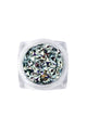 Nail Art Design - Triangle Gems Silver Green - Nail Art at Beyond Polish