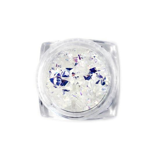 Nail Art Design - Triangle Gems Silver - Nail Art at Beyond Polish