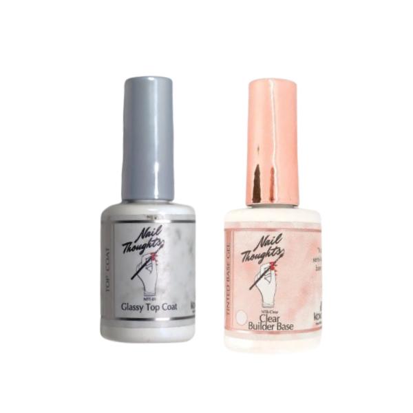 Nail Thoughts Color Gel - Top Coat + Clear Builder Base Gel - Gel Polish at Beyond Polish