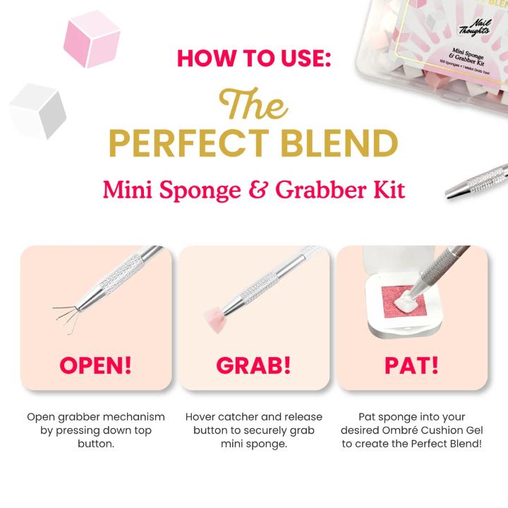 Nail Thoughts - Mini Sponge and Grabber Kit - Manicure & Pedicure Tools at Beyond Polish