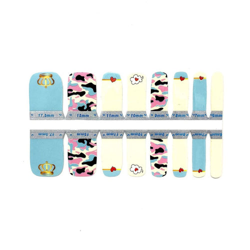 Nails Mailed - Pedicure Wrap - Colorful Camouflage