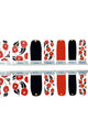 Nails Mailed - Pedicure Wrap - Red Flowers - Nail Wrap at Beyond Polish