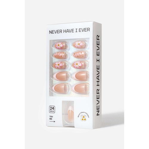 Never Have I Ever - Bloomy Girl - Short Almond Press-On Nails